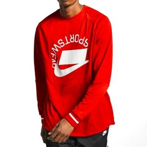 🆕️ NIKE Shirt Sportswear Block Logo Long Sleeve